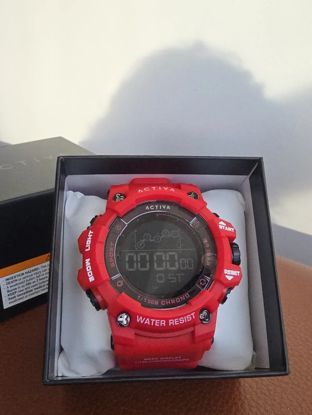 ACTIVA X INVICTA NWT Red Unisex Digital Sport Watch 50mm - Water Resistant